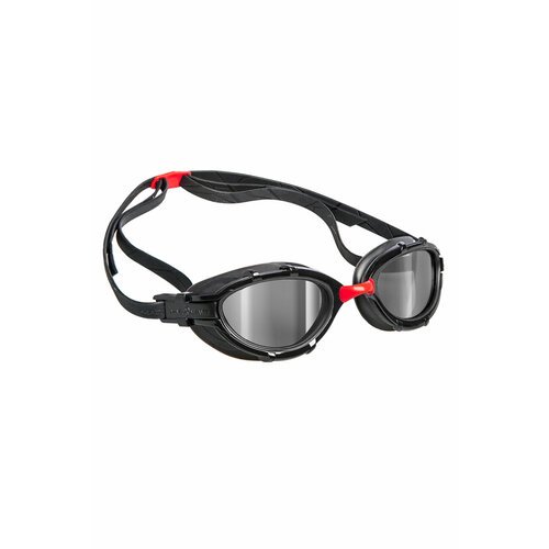 Очки для плавания MAD WAVE Triathlon Mirror, черный/красный