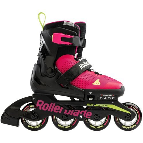 Детские роликовые коньки Rollerblade MICROBLADE pink/light green 2024 (33-36,5)