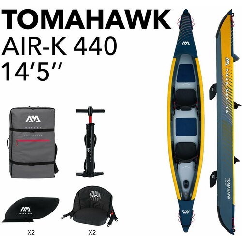Каяк надувной двухместный Aqua Marina Tomahawk AIR-K 440 S23