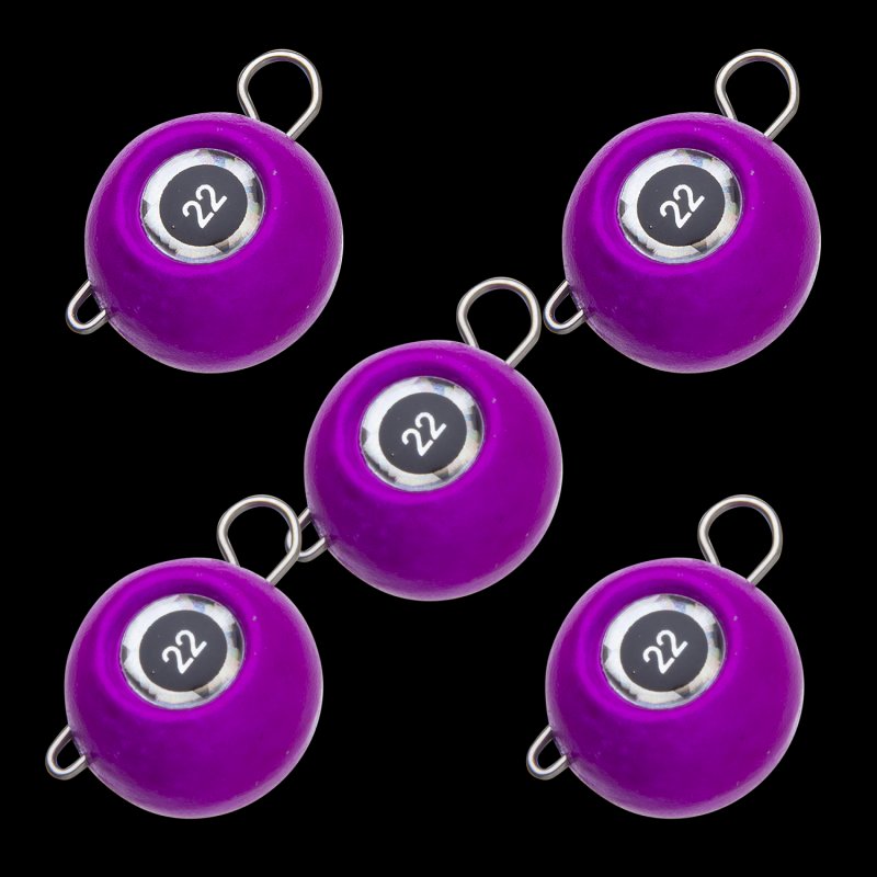 Груз разборная чебурашка Мормыш Шар 52гр #16 фиолетовый