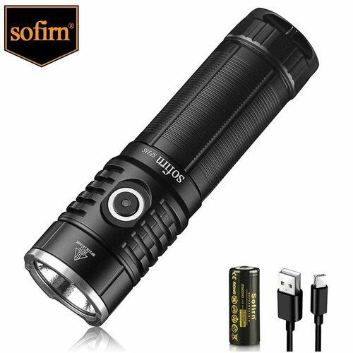 Sofirn SP33S Мощный светодиодный фонарь 5000lm 26650 с функцией мобильного питания 6000K