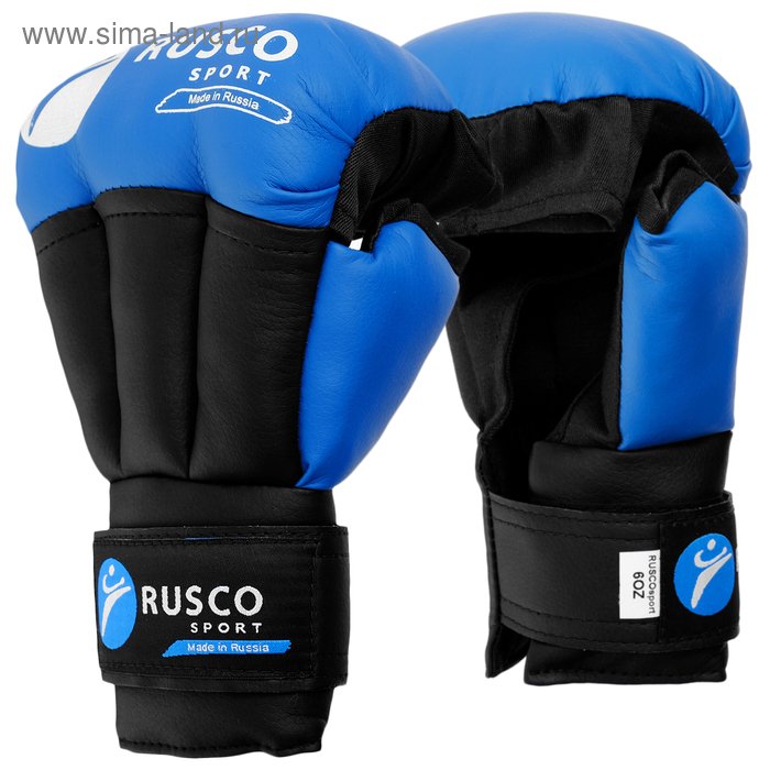 Перчатки для рукопашного боя RuscoSport, 10 унций, цвет синий