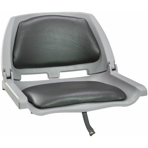 Кресло складное мягкое TRAVELER, цвет серый/черный для лодки / катера