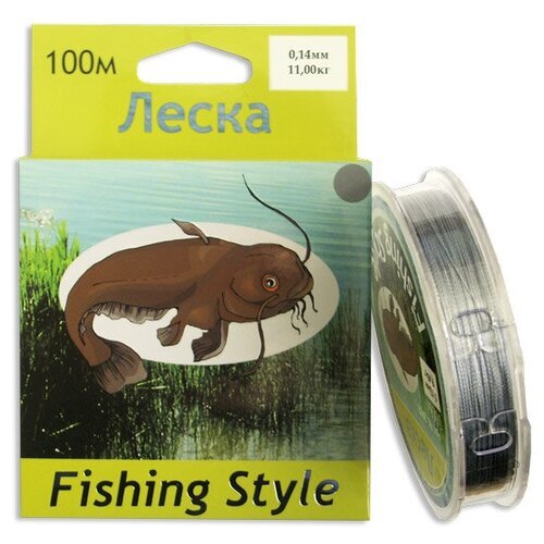 Леска Fishing Style RL2902 0.14mm тест 11.00кг 100m (плетенка серая)