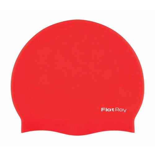 Шапочка для павания силиконовая Flat Ray Silicone Swim Cap (красный)