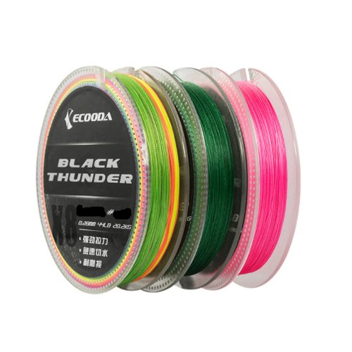 Ecooda, Шнур Black Thunder Enle PEX8, 200м, 0.28мм, 20кг, 44lb, #3.0, Green