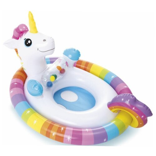 Надувной круг для плавания с трусами 84 см х 58 см, круг для плавания детский, круг единорог, надувной круг для малышей, яркий круг для ребенка