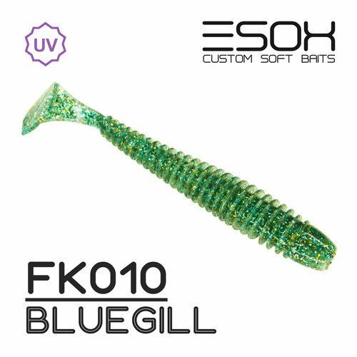 Мягкие приманки Esox SWINKY 4.5' (114мм) # FK010 / Bluegill (4шт)