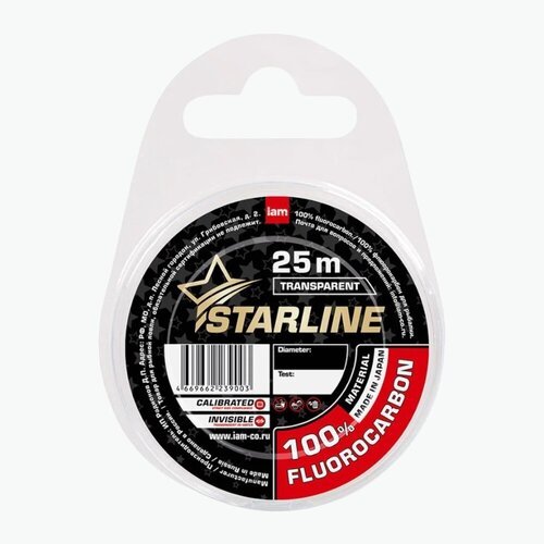 Леска Iam STARLINE FC 25 m, 1.7 кг - Прозрачная