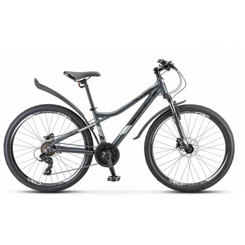 Велосипед STELS Navigator-610 D V010 (2022), горный (взрослый), рама 16', колеса 26', антрацитовый, 15.7кг [lu088302]