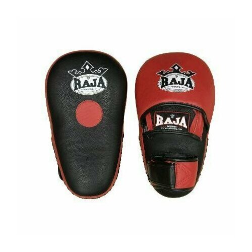 Лапы боксерские Raja Boxing, удлиненные, красный, черный