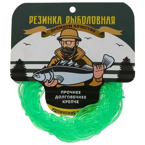 Резинка для донки, диаметр 2 мм, 10 м, зелёная