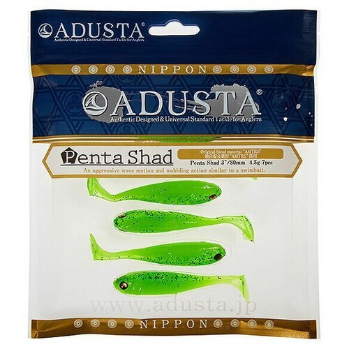 Приманка Adusta Penta shad 3' #114 Green Chart Seed Shiner