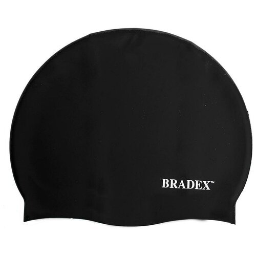 Шапочка для плавания силиконовая, Bradex (товары для спорта и отдыха, черная, SF 0326)
