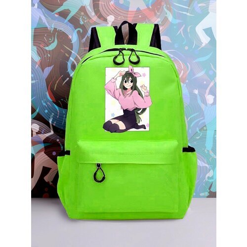 Большой зеленый рюкзак с DTF принтом Аниме My Hero Academia - 2262