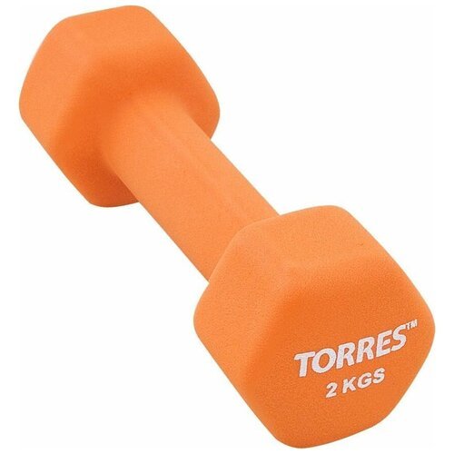 Гантели TORRES Гантель Torres, 2 кг, оранжевый цвет
