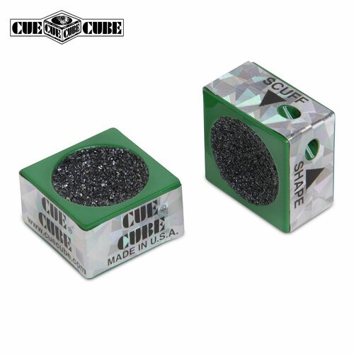 Инструмент для обработки наклейки на кий, Cue Cube, зеленый, 1 шт.