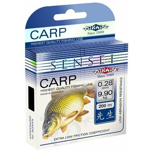 Mikado, Леска Sensei Carp, 2х200м, 0.34мм, 12.8кг, арт. ZCP-034