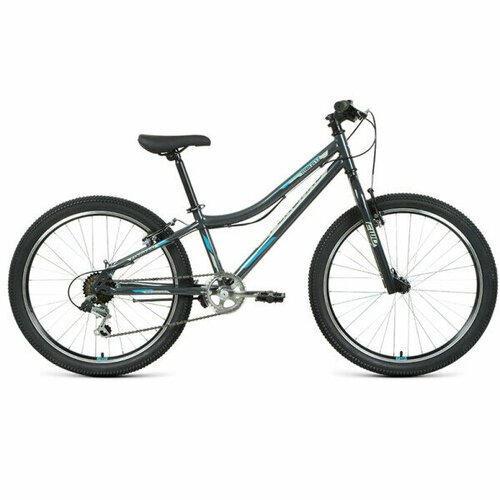 Велосипед Forward Titan 24 1.0 темно-серый/бирюзовый 2022 г 12' RBK22FW24018