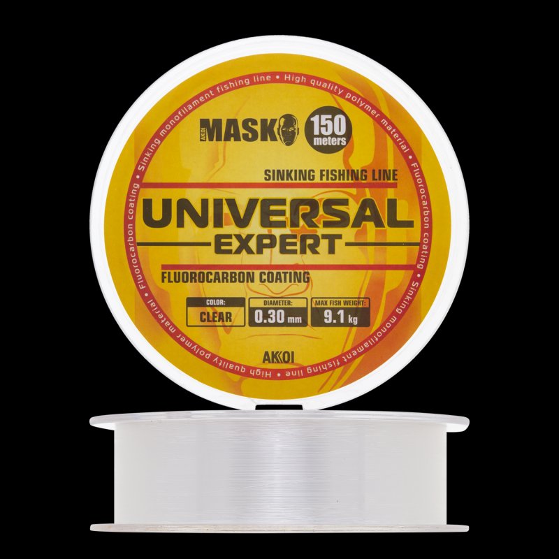 Леска монофильная Akkoi Mask Universal Expert 0,30мм 150м (clear)