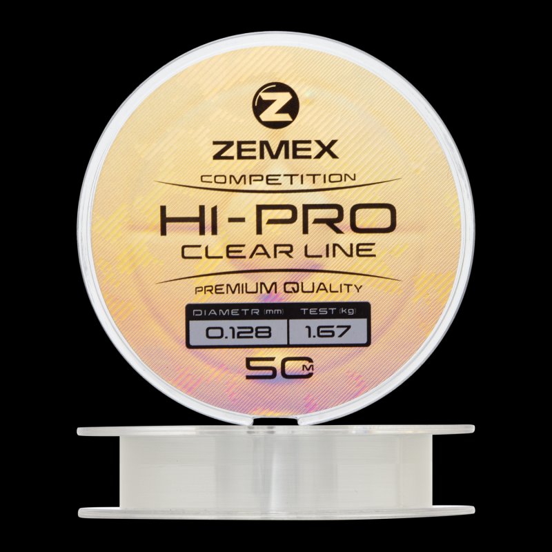 Леска монофильная Zemex Hi-Pro Competition Line 0,128мм 50м (clear)