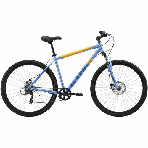Велосипед Stark'23 Respect 29.1 D Microshift голубой металлик/синий/оранжевый 20'
