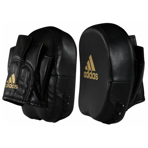 Лапы adidas Short Focus Mitts черно-золотые (Полиуретан, Adidas, 280, 200, 140, Черно-золотой)