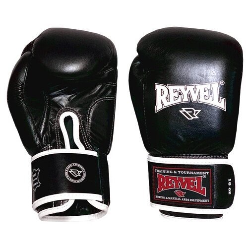 Перчатки боксёрские винил 80 Reyvel (16oz, Черный)