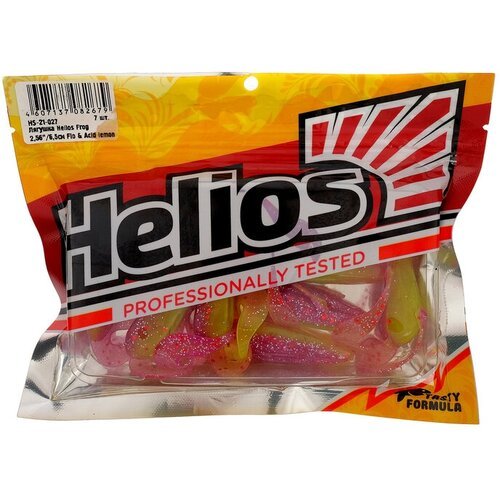 Helios Лягушка Helios Frog 6,5 см Fio & Acid lemon HS-21-027, набор 7 шт.
