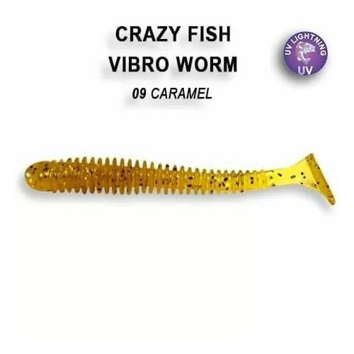 Силиконовые приманки Crazy Fish Vibro worm 2' 3-50-9-1, анис, 8 шт.