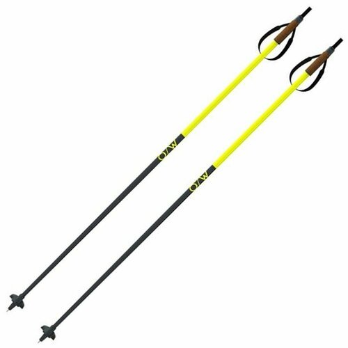 Лыжные палки ONEWAY (OZ46422) Diamond Sprint JR. (Стекловолокно 100%) (черный/желтый) (95)