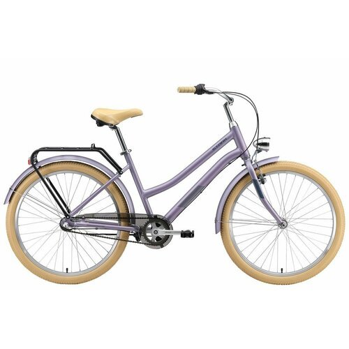 Велосипед Stark Comfort Lady 3-speed (2024) 18' сиреневый матовый металлик/серый/бежевый