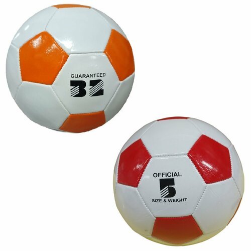 Мяч футбольный двухслойный размер 5, диаметр 22 см, длина окружности 68 см, 2 цвета, SZ21010065