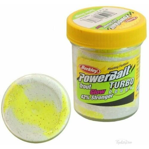 Паста форелевая Berkley PowerBait Select Glitter TURBO Glow Yellow/White Glow 50gr