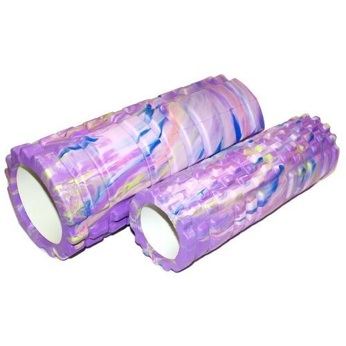Валик-матрёшка для йоги полый жёсткий: YJ-5008-2 (Фиолетовый)