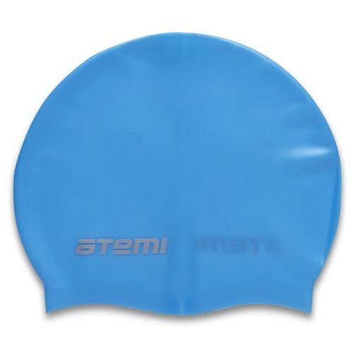 Шапочка для плавания Atemi, тонкий силикон, голубая, TC402