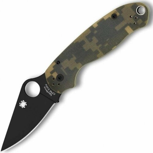 Нож складной Spyderco Para-Military 3, Black Blade, Digital Camo G10 Handles