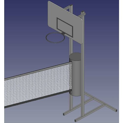 Стойки универсальные для бадминтона и баскетбола с сеткой TROSET 003 напольные