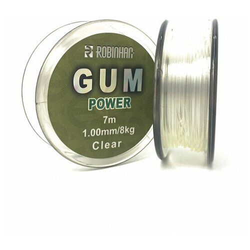 Фидерная резина ROBINHAN Power Gum 7м 1.0мм/8кг Clear