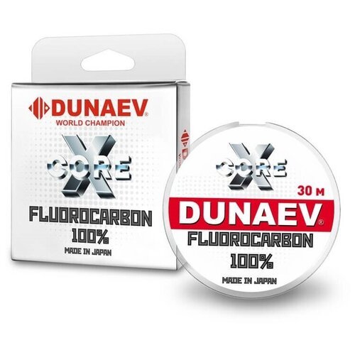 DUNAEV Леска флюорокарбон DUNAEV FLUOROCARBON (206180 (30 м 0,097мм) )
