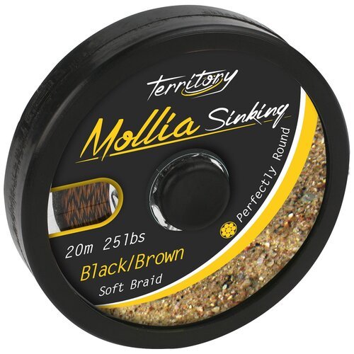 Mikado, Поводковый материал Mollia Hooklink, 20м, 55lb, Black/Brown