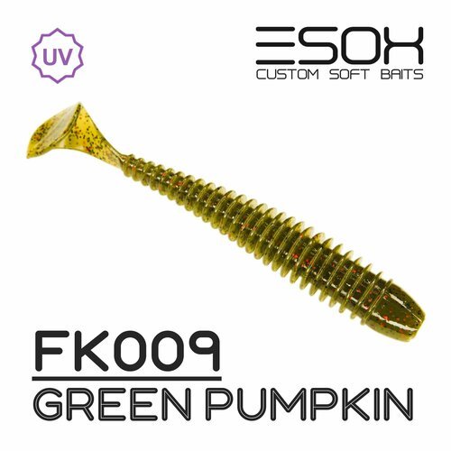 Мягкие приманки Esox SWINKY 4.5' (114мм) # FK009 / Green Pumpkin (4шт)