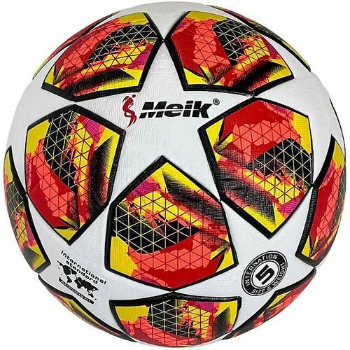 Мяч футбольный MEIK (№5, ТПУ 3,0 мм, 425 гр. , термосшивка) (черный/оранжевый)