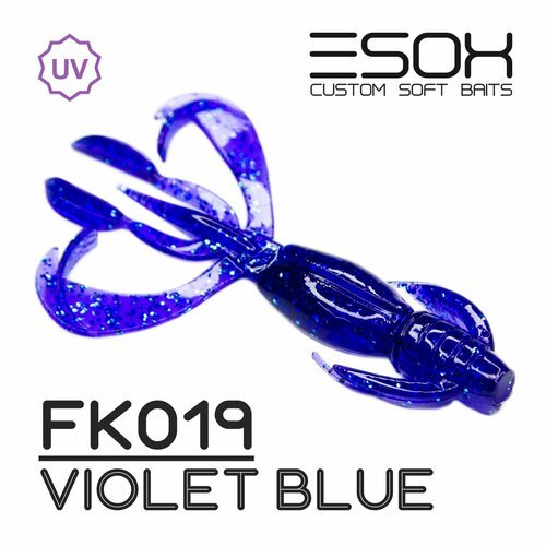 Мягкие приманки Esox FAST WAG 3.0' (76мм) # FK019 / Violet Blue (7шт)