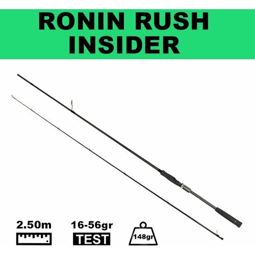 Универсальный джиговый спиннинг RONIN RUSH INSIDER 822H 2.50m, 16 - 56gr