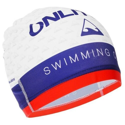 Шапочка для плавания взрослая тканевая ming club, обхват 54-60 см