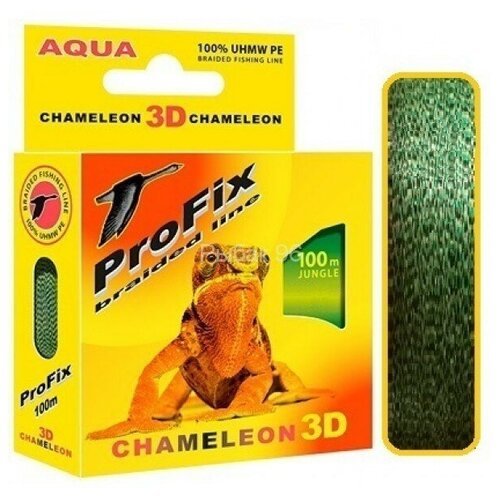 Леска плетеная AQUA ProFix Chameleon 3D Jungle 0.18 100м