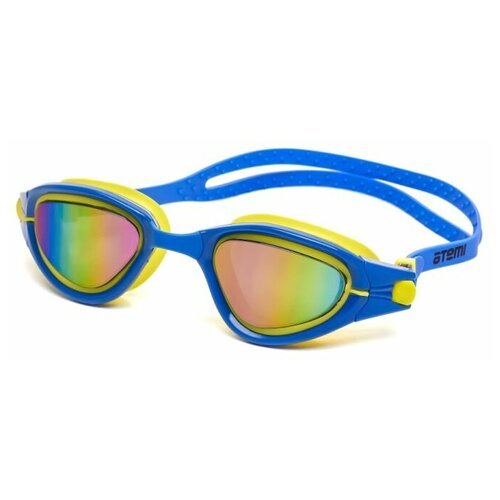 Очки для плавания ATEMI N5300, синий/желтый