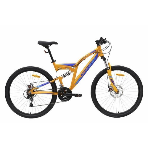 Велосипед Stark Jumper 27.1 FS D (2024) 16' оранжевый/голубой, синий