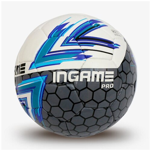Мяч футбольный INGAME PRO, синий/серый